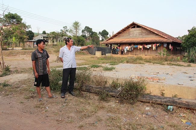 Khu đất được ông Đào Xuân Mỳ và người dân trong thôn mua để xây dựng nhà cộng đồng. 