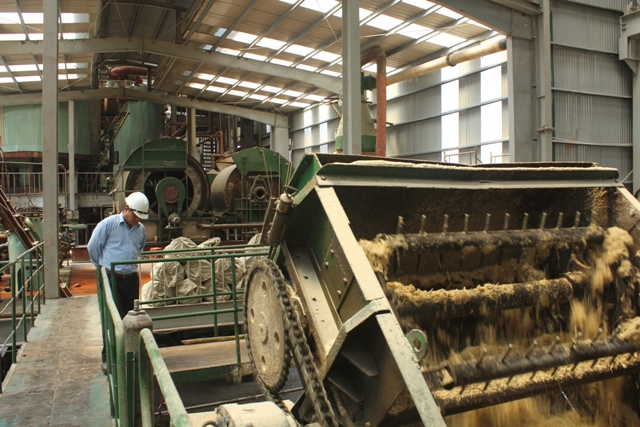 Sản xuất đường tại Công ty Cổ phần mía đường Đắk Lắk.