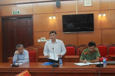 Phó Chủ tịch UBND tỉnh Nguyễn Tuấn Hà phát biểu tại Hội nghị. 