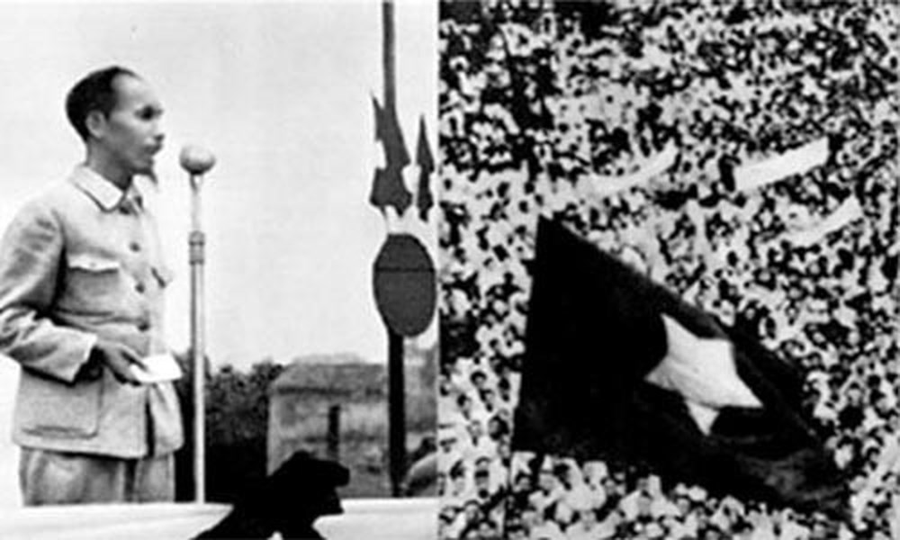 Ngày 2-9-1945 tại Quảng trường Ba Đình lịch sử, Chủ tịch Hồ Chí Minh đã trịnh trọng đọc bản Tuyên ngôn độc lập, khai sinh ra nước Việt Nam dân chủ Cộng hòa. Ảnh: T.L