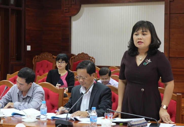 Phó Chủ tịch UBND tỉnh H’Yim Kđoh phát biểu tại buổi làm việc.