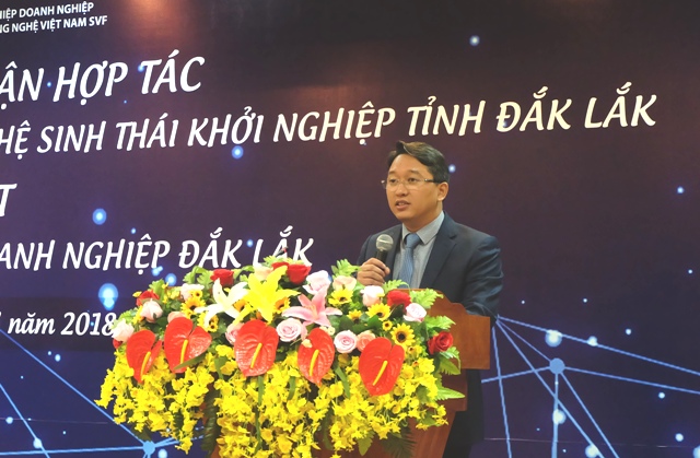 Đồng chí Nguyễn Hải Ninh, Phó Chủ tịch Thường trực UBND tỉnh phát biểu tại buổi lễ