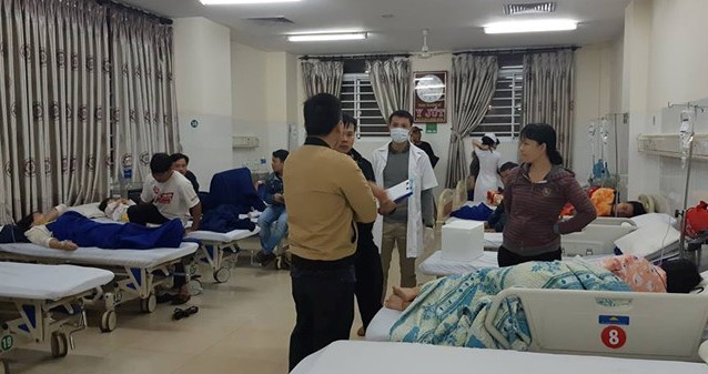 Một số bệnh nhân đang điều trị tại Bệnh viện Đa khoa Thiện Hạnh. (Ảnh tư liệu)