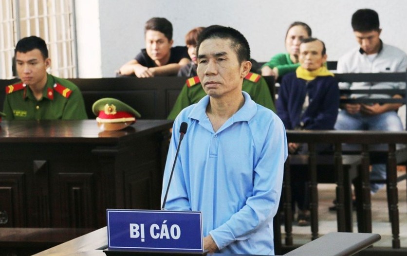 Bị cáo Nguyễn Văn Hùng tại phiên tòa sơ thẩm. 