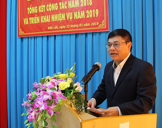 Phó Bí thư Thường trực Tỉnh ủy Phạm Minh Tán phát biểu chỉ đạo tại Hội nghị. Ảnh: Hoàng Gia