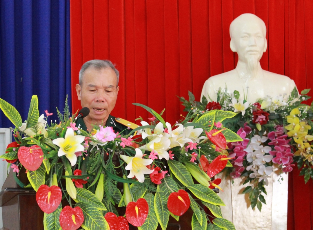 Chủ tịch Hội NNCĐDC/Dioxin TP. Buôn Ma Thuột nhiệm kỳ 2013-2018 phát biểu khai mạc Đại hội