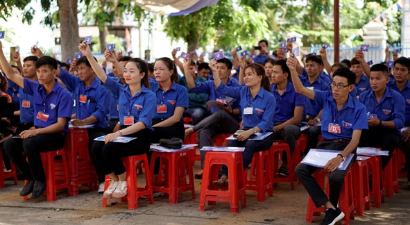 Đại biểu hiệp thương bầu Ủy ban Hội LHTN Việt Nam huyện Ea Súp lần thứ VII, nhiệm kỳ 2019 – 2024.  							         (Ảnh do Tỉnh Đoàn cung cấp)