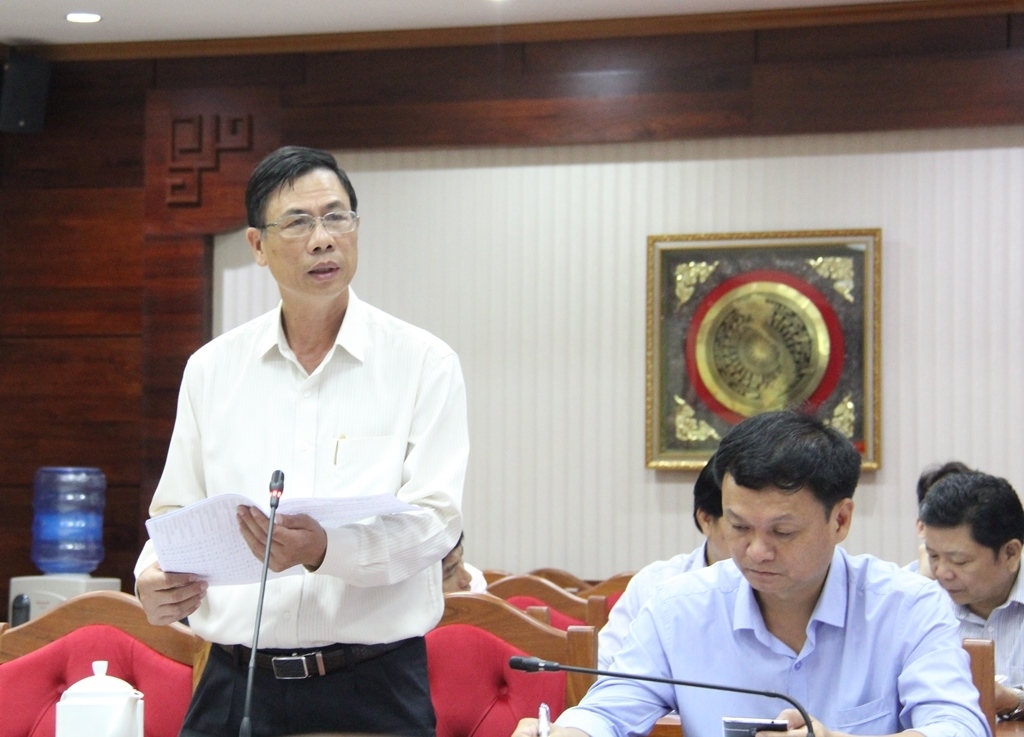 Giám đốc Sở Kế hoạch - Đầu tư Đinh Xuân Hà thông tin về tình hình thực hiện các dự án xây dựng cơ bản