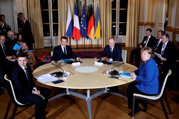 Lãnh đạo Nga, Ukraine, Đức và Pháp tại Hội nghị thượng đỉnh Nhóm Bộ Tứ Normandy.