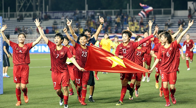 Đội tuyển bóng đá nữ Việt Nam 6 lần đăng quang giành ngôi vô địch Seagames .