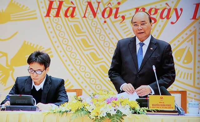 Thủ tướng Chính phủ Nguyễn Xuân Phúc phát biểu kết luận Hội nghị.