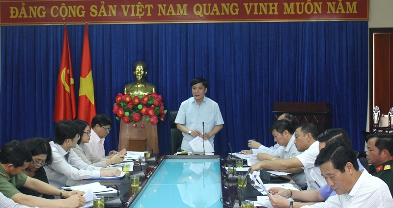 Ủy viên Trung ương Đảng, Bí thư Tỉnh ủy, Trưởng Ban Chỉ đạo 1287 Bùi Văn Cường phát biểu chỉ đạo tại hội nghị