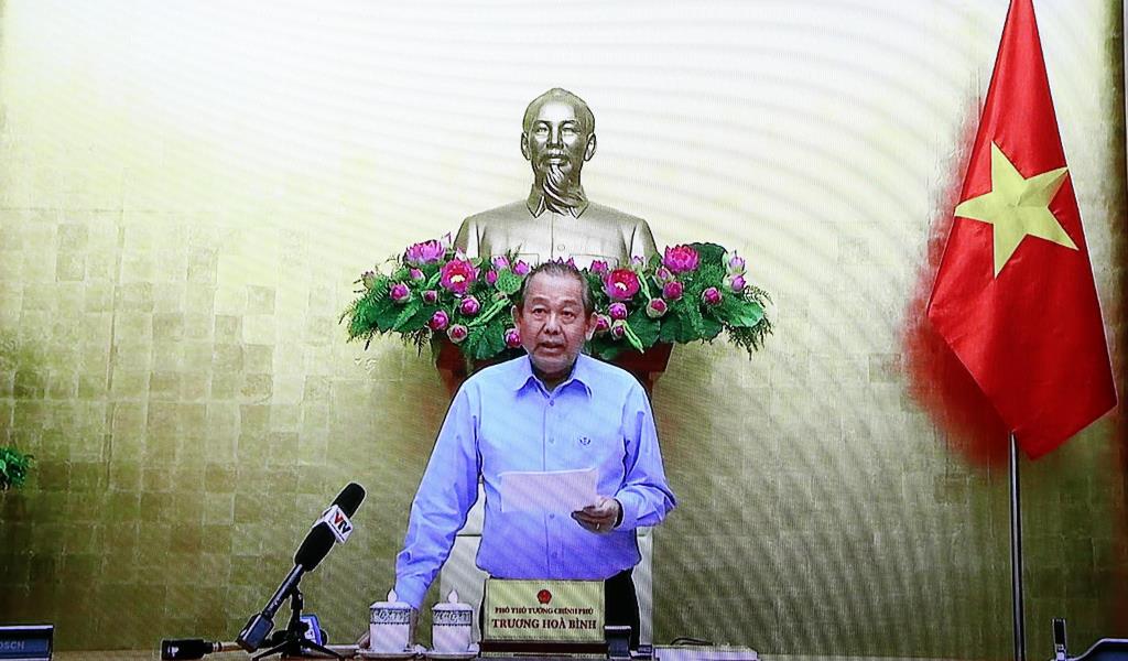 Phó Thủ tướng Thường trực Chính phủ, Trưởng Ban Chỉ đạo Cải cách hành chính của Chính phủ Trương Hòa Bình chủ trì Hội nghị. 