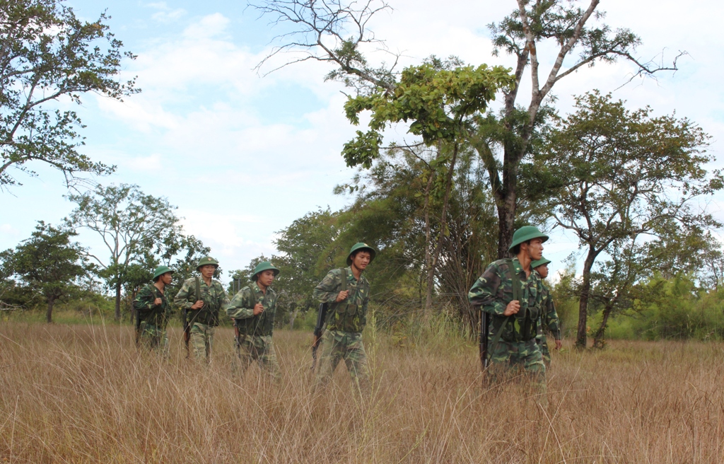 Cán bộ, chiến sĩ Đồn Biên phòng Cửa khẩu Đắk Ruê quyết tâm bảo vệ vững chắc chủ quyền an ninh biên giới
