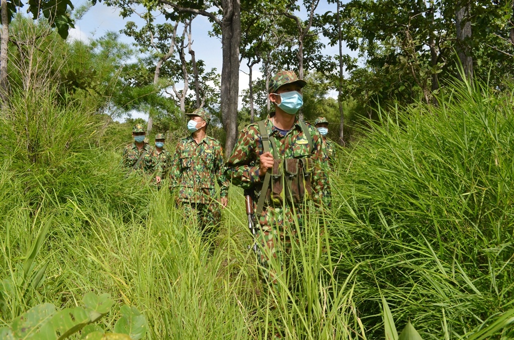 Cán bộ, chiến sĩ Bộ đội Biên phòng tỉnh tăng cường tuần tra bảo vệ biên giới