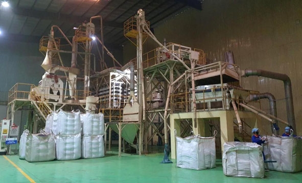 Phân xưởng sản xuất cà phê xuất khẩu của Simexco Đắk Lắk.    