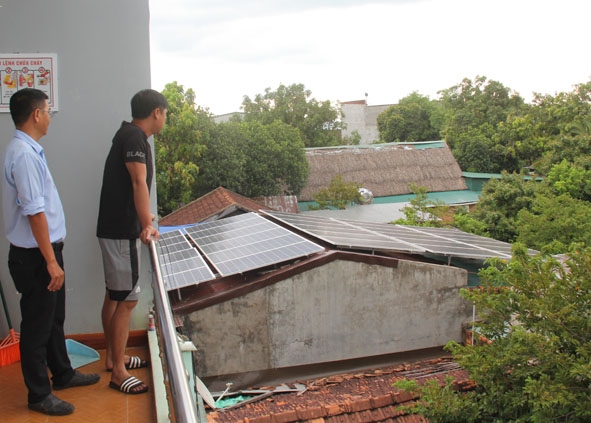 Một công trình điện mặt trời mái nhà của người dân thị trấn Ea Súp.
