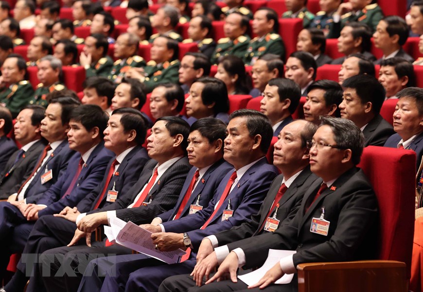 Đoàn đại biểu  tỉnh Đắk Lắk  tham dự phiên bế mạc Đại hội.   Ảnh: TTXVN