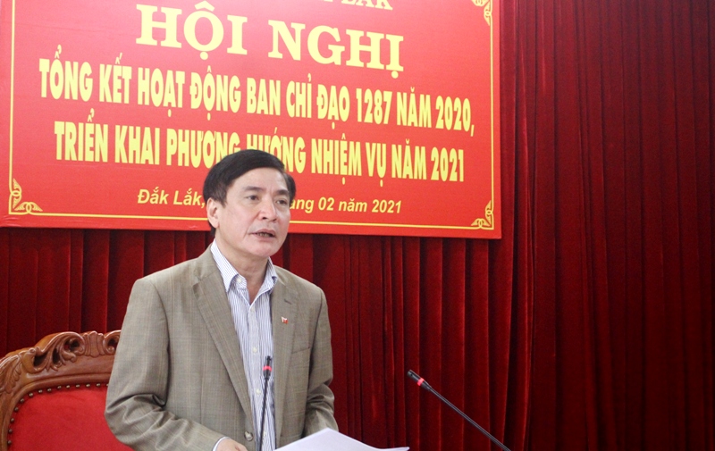 Ủy viên Trung ương Đảng, Bí thư Tỉnh ủy Bùi Văn Cường phát biểu chỉ đạo tại hội nghị