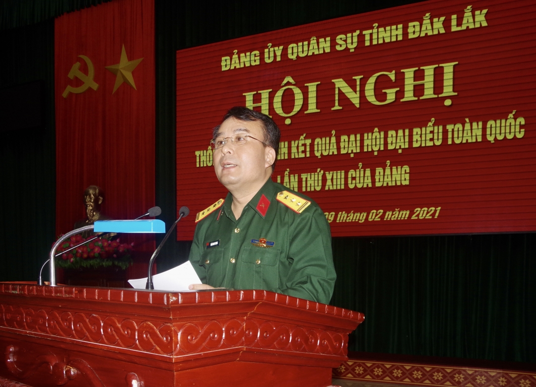 Bộ Chỉ huy Quân sự tỉnh thông báo nhanh kết quả Đại hội đại biểu toàn quốc lần thứ XIII của Đảng