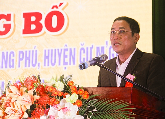 Phó Chủ tịch UBND tỉnh Võ Văn Cảnh phát biểu tại buổi lễ