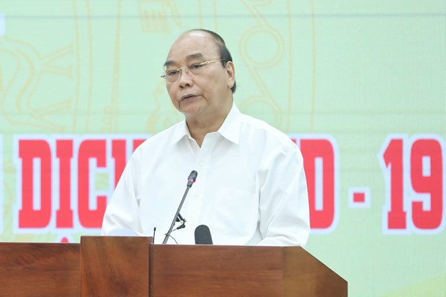 Chủ tịch nước Nguyễn Xuân Phúc phát biểu tại Lễ phát động. Ảnh Ủy ban Trung ương MTTQ Việt Nam.