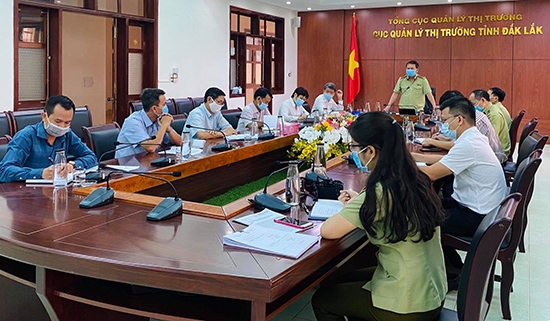 Cục Quản lý thị trường Đắk Lắk chủ trì cuộc họp vơí các ngành liên quan bàn giải pháp hỗ trợ tiêu thụ vải thiều Bắc Giang
