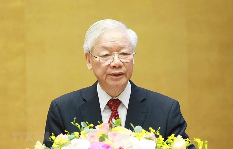 Tổng Bí thư Nguyễn Phú Trọng phát biểu chỉ đạo Hội nghị . Ảnh: TTXVN